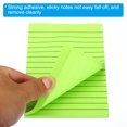 thumbnail image 4 of Unique Bargains 4' x 6' Lined Sticky Notes, Fluorescent Colored Self-Stick Note Pads 100 Sheets/Pad, Green, 3 Pack, 4 of 4