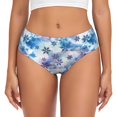 thumbnail image 1 of Balery Icy Blue Snowflakes Ropa Interior de Algodón para Mujer con Dibujo – Braguitas Cómodas y Elásticas, Estilo Clásico-X-Small, 1 of 6
