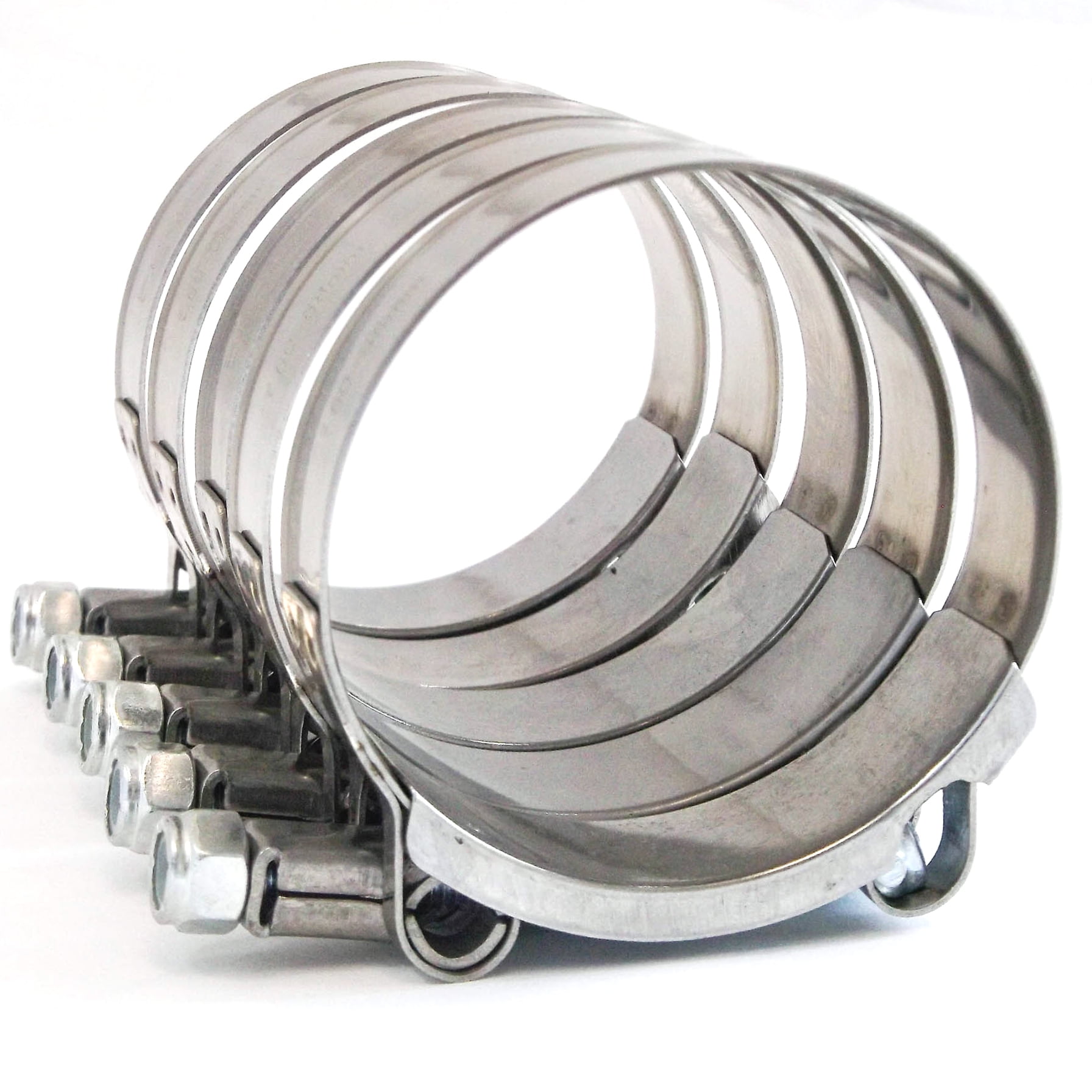 5x Premium 304 Stainless Steel TBolt Turbo Silicone Hose Clamp 2.5