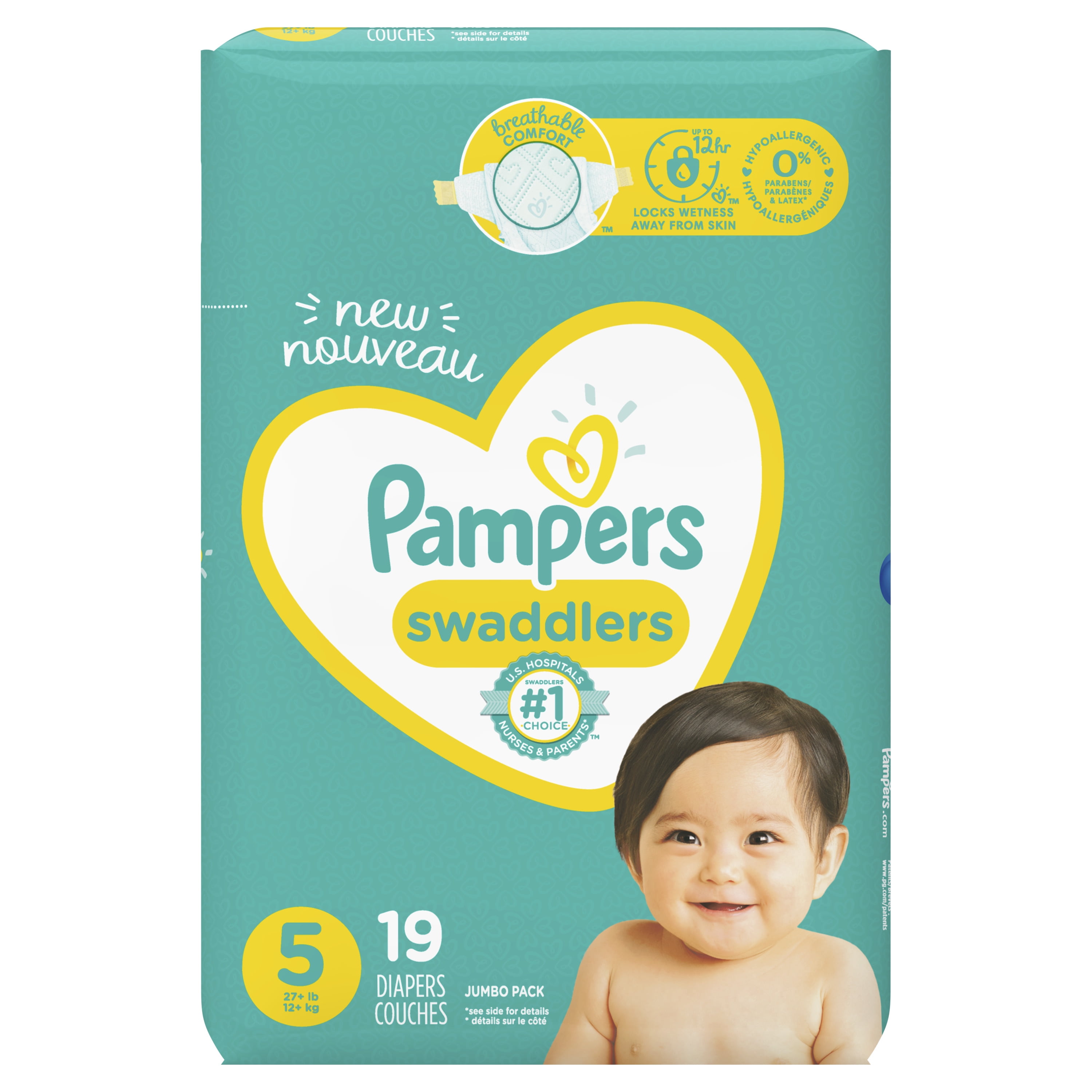pampers swaddlers size 5 walmart