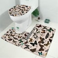 thumbnail image 2 of Butterfly Species Chart Bathroom Rugs Sets 3 Piece,Toilet Cover Set,Absorbent Non Slip Bathroom Mats Sets with U-Shaped Contour Rug Toilet Rug Set, 2 of 5