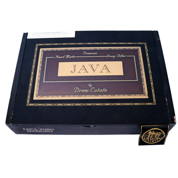 Java Toro Maduro Empty Wood Cigar Box 10" x 7.25" x 2"