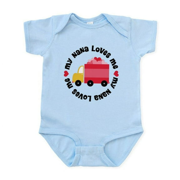 CafePress - My Nana Loves Me Body Suit - Baby Light Bodysuit, Size Newborn - 24 Months