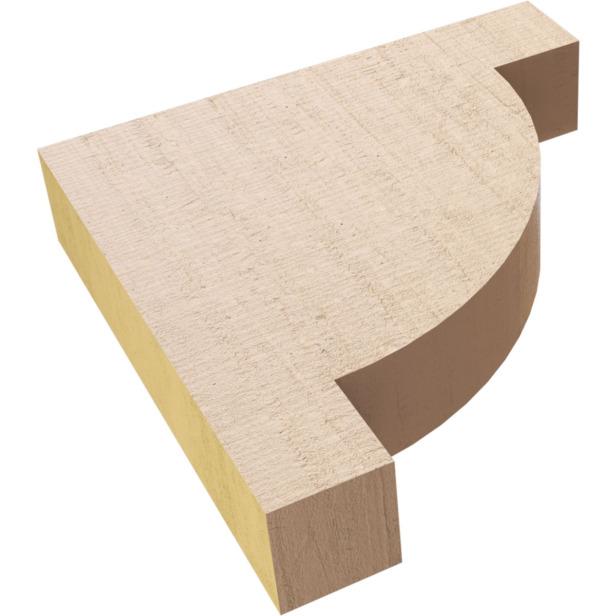 2"W x 10"D x 10"H Thin Alpine Rough Cedar Woodgrain TimberThane Corbel, Primed Tan