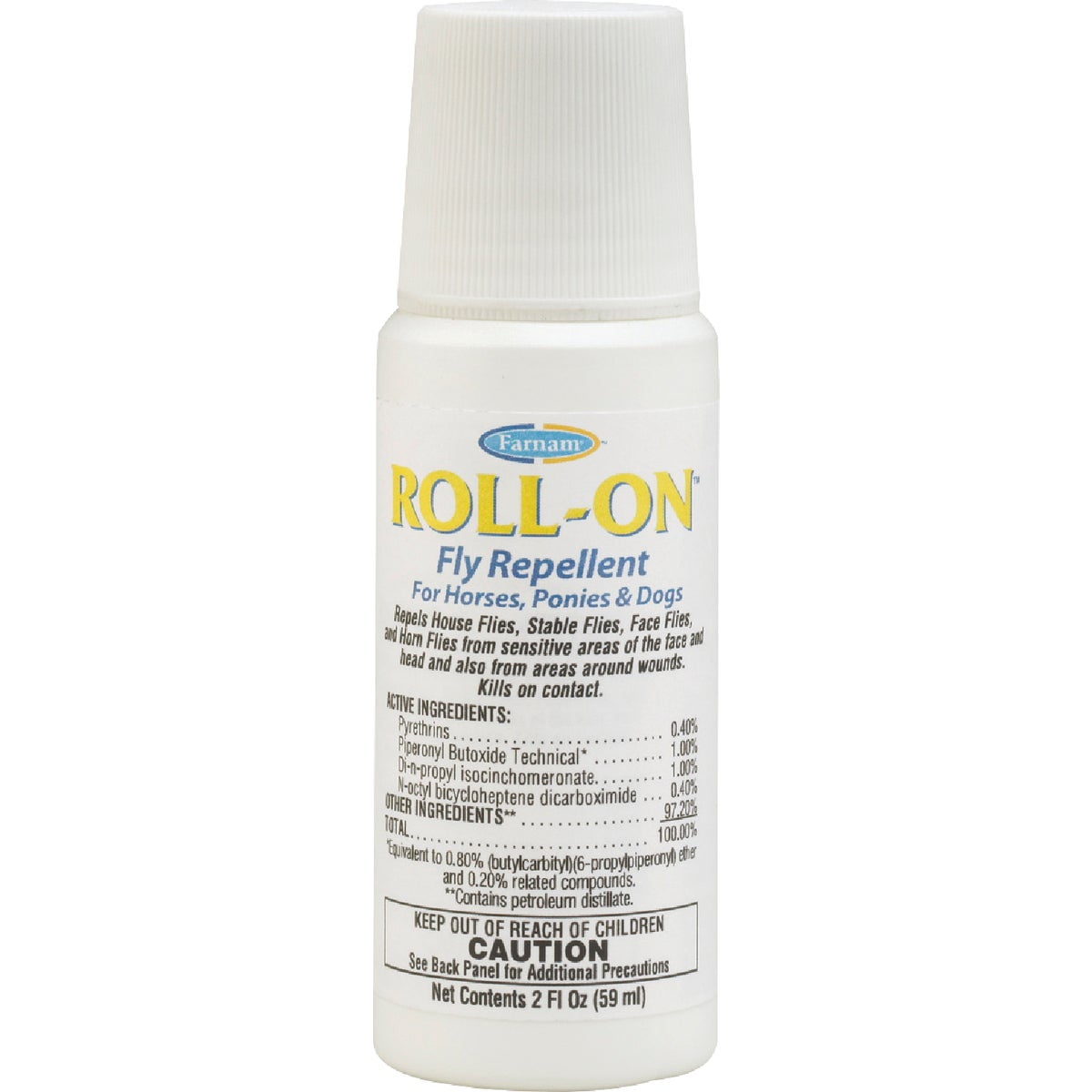 Farnam Roll-On Fly Repellent For Horses, Ponies, & Dogs - Pack of 4