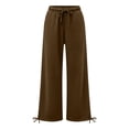 thumbnail image 4 of Guluxicc Sweat Pants for Women Loose Drawstring Elastic Waist Trousers Straight Leg Lounge Pants for Everyday Fall Winter, 4 of 8