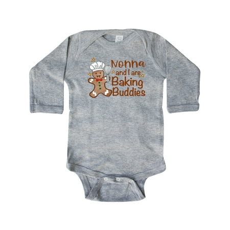 

Inktastic Nonna And I Are Baking Buddies Gift Baby Boy or Baby Girl Long Sleeve Bodysuit