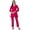 Bright Pink, variant on Exclusive, Cotton Slub Co-ord Set, Long Sleeve Kurta With High-Low Hem and Elastic Waist Pants