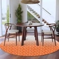 thumbnail image 3 of Modern Orange Round Area Rug 6Ft Washable Circle Rugs for Bathroom Office, Abstract Ombre Geometric Morocco Non-Slip Carpet Floor Mats Indoor Outdoor Carpet Runner Aesthetic Home Decor, 3 of 8