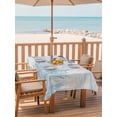 thumbnail image 2 of Outdoor Tablecloth with Umbrella Hole for Patio/Picnic/Party/Camping, Blue Octopus Coastal Waterproof Table Cloth Rectangle Table Cover Washable, Coral Summer Beach Nautical Ocean Blue (60"x 84"), 2 of 8