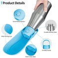 thumbnail image 4 of Large Dog Water Bottle Stainless Steel Outdoor Portable Dog Water Bowl Puppy Travel Water Basin Pet Supplies for All Dogs Breeds ShopWise Round, 4 of 11