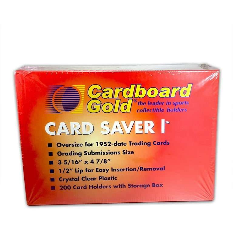 Card Saver 1 by Cardboard Gold - PSA Recommended Trading Card Holder for  Baseball, Sports Cards - Semi-Rigid Protector Compatible with Card Sleeves