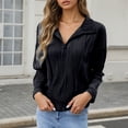 thumbnail image 1 of MHFRRA Blusa de Manga Larga con Cuello Alto para Mujer, Elegante y Ajustada. Negro, 1 of 4