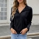 thumbnail image 1 of MHFRRA Blusa de Manga Larga con Cuello Alto para Mujer, Elegante y Ajustada. Negro, 1 of 4
