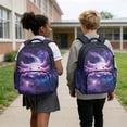 thumbnail image 2 of Yspwyqan Space Axolotl Kids Backpack and Lunch Box Set, Lightweight 4 Piece Kids Backpack Set with Pencil Case Water Bottle Bag, 17 Inch School Bookbag for Elementary Middle High School, 2 of 7