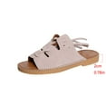 thumbnail image 6 of Women's Fashion Casual Summer New Solid Color Round Toe Comfortable Foot Ring Strap Beach Sandals, 6 of 6