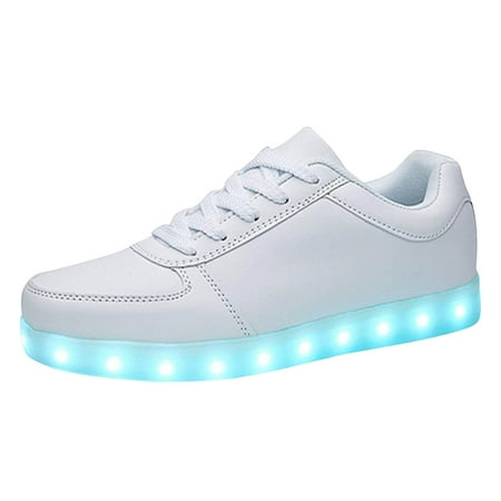 

KELINFONG Mens Skate Shoes Boys USB Charging Light up Shoes Sports LED Shoes Dancing Sneakers