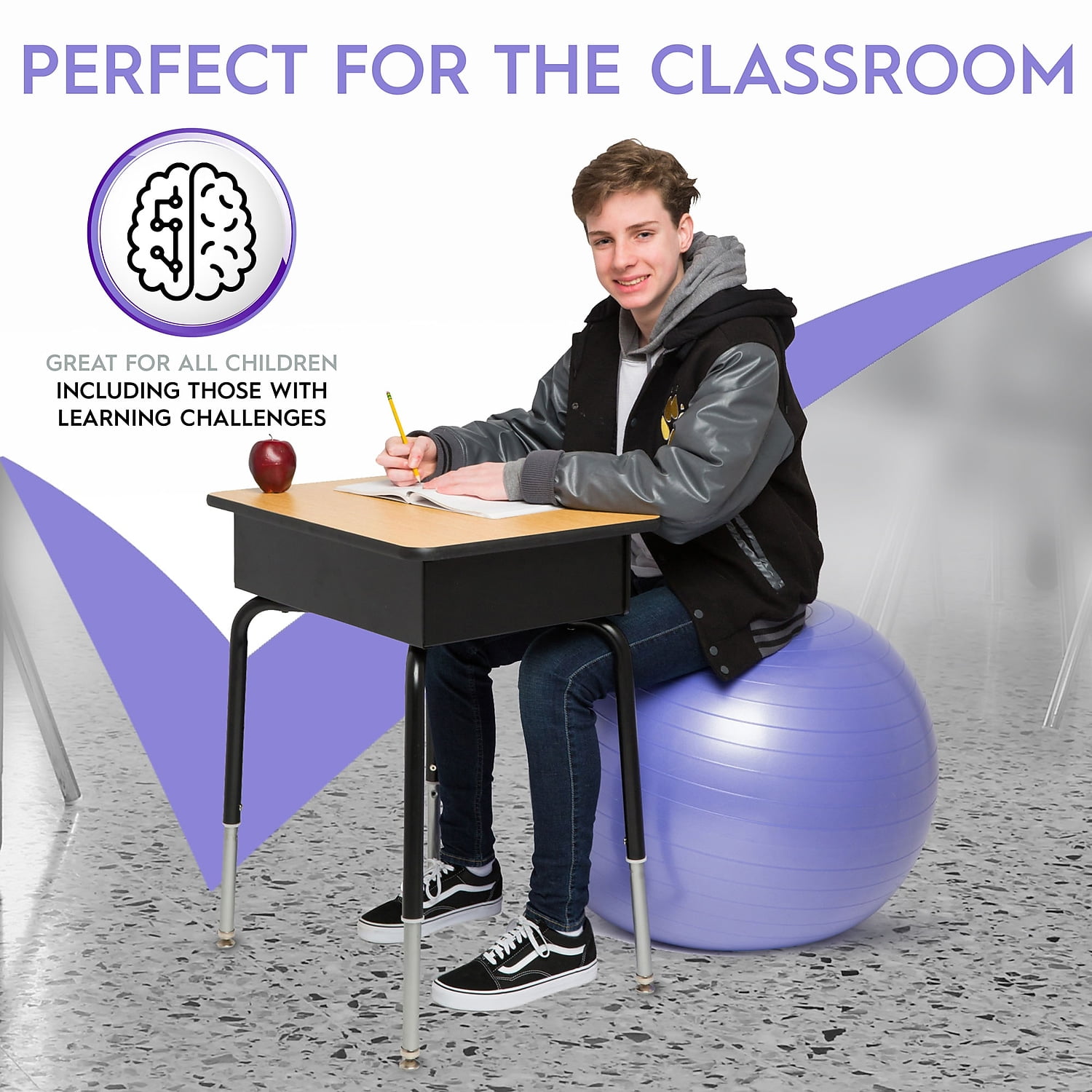 Bouncybands® Balance Ball 65cm Purple
