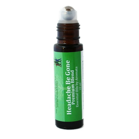Headache Be Gone Roll-On. Easy Blissful Relief for Headaches, migraines, Sinus. Therapeutic-Grade, Aromatherapy premixed. 100% Natural, Safe, Hassle-Free 10ml 0.3-Once by (Best Over The Counter Sinus Headache Relief)