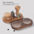 thumbnail image 4 of facefd Wood Coffee Tamper Stand Powder Presser Puck Tamping Station Distribution Net Lever Tool Grinder Mat Anti-skid Bottom Desktop Beech, 4 of 9