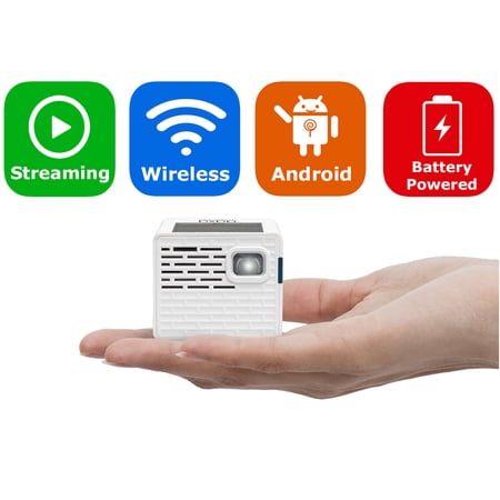 Refurbished AAXA P2-A Smart Portable Mini Projector with 2.5 Hour Battery, Android OS