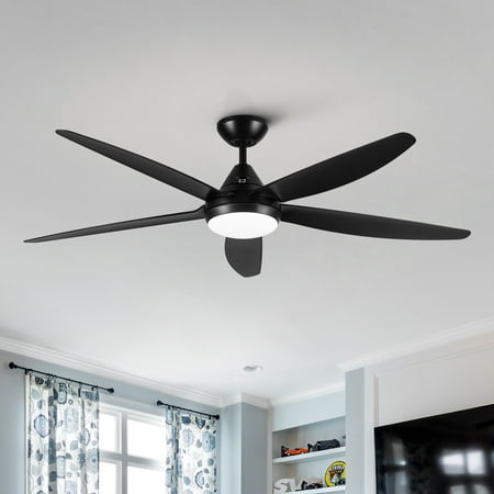 

Unbranded 56 In Intergrated LED Ceiling Fan Lighting with Black ABS Blade