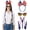 American Flag Bow Boppers Headband, Glasses, Sequin Bowtie, Suspender, variant on 3 Pcs Patriotic Accessories Set, 4th of July Outfit Costume for Women – Patriotic Bow Boppers Headband, Glasses, Suspender – Red White Blue Outfit for Memorial Day