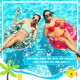 thumbnail image 4 of Flotadores para piscina abiertos, 83 cm, hojas tropicales, paquete de 6, 4 of 6