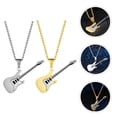 thumbnail image 2 of Miangastore Guitar Dangle Pendant Necklace 2Pcs Titanium Steel For Men And Women Assorted Color, 2 of 8