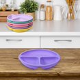 thumbnail image 6 of 3pcs Toddler Plates with Suction, 100% Safe BPA Free Soft Toddler Plates Silicone Divided Plates, Portable Dinner Plates for Kids, Dishwasher, Microwave and Oven Safe, 6 of 8