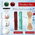 thumbnail image 2 of Juego de muñecos de nieve navideños Yulejo de Craft Beads, 180 unidades, de madera, 2 of 6