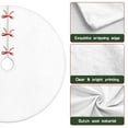 thumbnail image 6 of 30 Inch Christmas Tree Skirt – Velvet Plush Tree Mat, Soft Thickened Polyester with Red Ties, Single-Sided Printing, Available in 30in/36in/48in, Perfect for Holiday Xmas Tree Decoration, 6 of 7