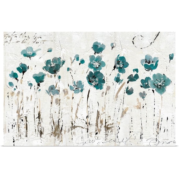Great BIG Canvas | "Abstract Balance VI Blue" Art Print - 24x16