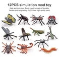 thumbnail image 4 of Paquete de 12 figuras de insectos, figuras de animales educativos, juguetes interactivos para niños, accesorio para el aula escolar, 4 of 4