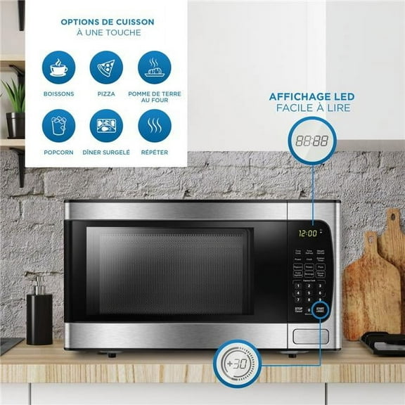 Danby  0.9 cu. ft. Countertop Microwave, Stainless Steel