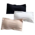 thumbnail image 1 of 3 piezas Boob Tube Ice Silk Traceless Strapless Back Beauty Chest Wrap Boob Tube (color de piel blanco negro), 1 of 5