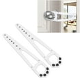 thumbnail image 4 of Porte-porte pour Chat avec Loquet, Porte-Porte pour Animaux en Acier Inoxydable PE 7 Trous Réglables pour Chambre Blanc, Noir, 4 of 8