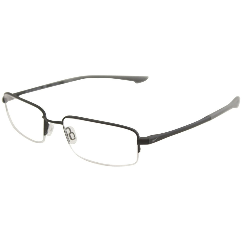 Nike Men's Eyeglasses 4292 001 Satin Black Half Rim Flexon Optical ...