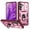 Pink, variant on for Samsung S25 FE Case,With Slide Camera Cover,Metal Kickstand Holder Heavy Duty Shockproof Phone Cover For Galaxy S25 FE 6.7"(Green/Pink)