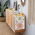 thumbnail image 5 of Spring Summer Daisy Flowers Table Runner Watercolor Sunflowers Runner Table Kitchen Dinning Table Wedding Anniversary Party Holiday Home Decor 13x72 Inch, 5 of 5