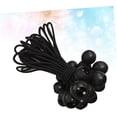 thumbnail image 4 of 12pcs Plastic Tarp Black Tarp Camping Tent Tie Down Straps Tarp Elastic String Gazebo Tarp Tie Down Cords Ball Bungee Cords Tie Down Ball Bungee Tie Down Elastic Cord Elastic Rope, 4 of 5
