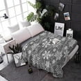 thumbnail image 4 of Christmas Throw Blankets, Grey White Snowflakes Pattern Soft Fleece Blanket Decorative for Home Sofa Couch Chair Living Bedroom,40x50 Inches, Winter, 4 of 6