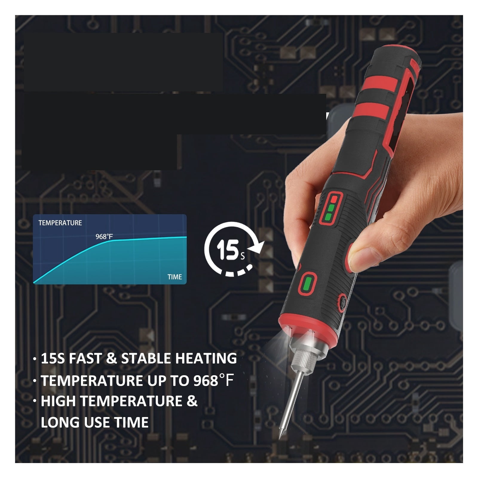 Cordless Soldering Iron Kit Upgraded Rechargeable Soldering Pen Professional Portable Wirless Repair Welding Tool ,Portable