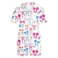 thumbnail image 4 of Xdegoge Past Orders At Two Piece Outfits Women Pajama Sets Stain Silk Pjs Shorts Sets Summer Cute Graphic Button Down Shirts Soft Comfy Casual Matching Sets Loungewear Sleep Nightwear, 4 of 5