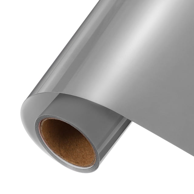 Vinilo de Transferencia Térmica Gris Uxcell, Rollos de Vinilo de 10 Pulgadas x 8 Pies para Corte de Calcomanías, Señales, Álbumes de Recortes, Manualidades DIY, Decoración del Hogar