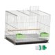 thumbnail image 4 of Jaula para pájaros, transportín de con perchas, jaula portátil de hierro para periquitos, canarios, pájaros pequeños, cacatúas y guacamayos. Blanco, 4 of 8