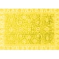 thumbnail image 1 of Ahgly Company Machine Washable Indoor Rectangle Oriental Yellow Traditional Area Rugs, 2' x 5', 1 of 4