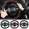 thumbnail image 3 of Car Steering Wheel Cover For Peugeot 3008 4008 5008 Carbon Fiber Two-color Splicing Four Seasons Universal Steering Wheel Cover, 3 of 5