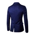 thumbnail image 2 of Mens Blue Long Sleeves Single Chest Pocket Fashional Blazer M, 2 of 7
