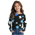 thumbnail image 5 of CLOISE Black Long Sleeve Kids Shirts Boys Girls Toddler Crew Neck Tops Print Casual Fashion Fall Winter Clothes 3-14T, 5 of 8